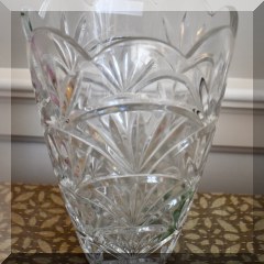 G15. Crystal vase 10”h - $22 